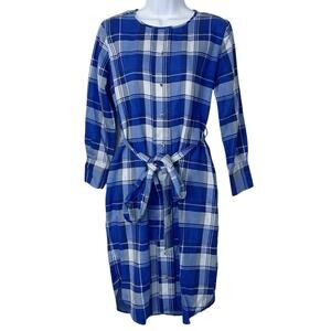 M.i.h Jeans Plaid Flannel Button Down Shirt Dresses Casual Checkered Plaid XS